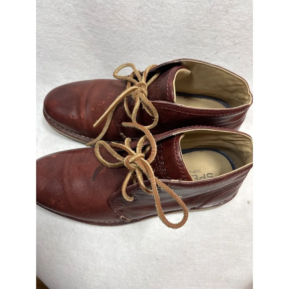 Sperry Mens Leather‎ Chukka Boots Size 9 Brown Lace-Up Casual Shoes
